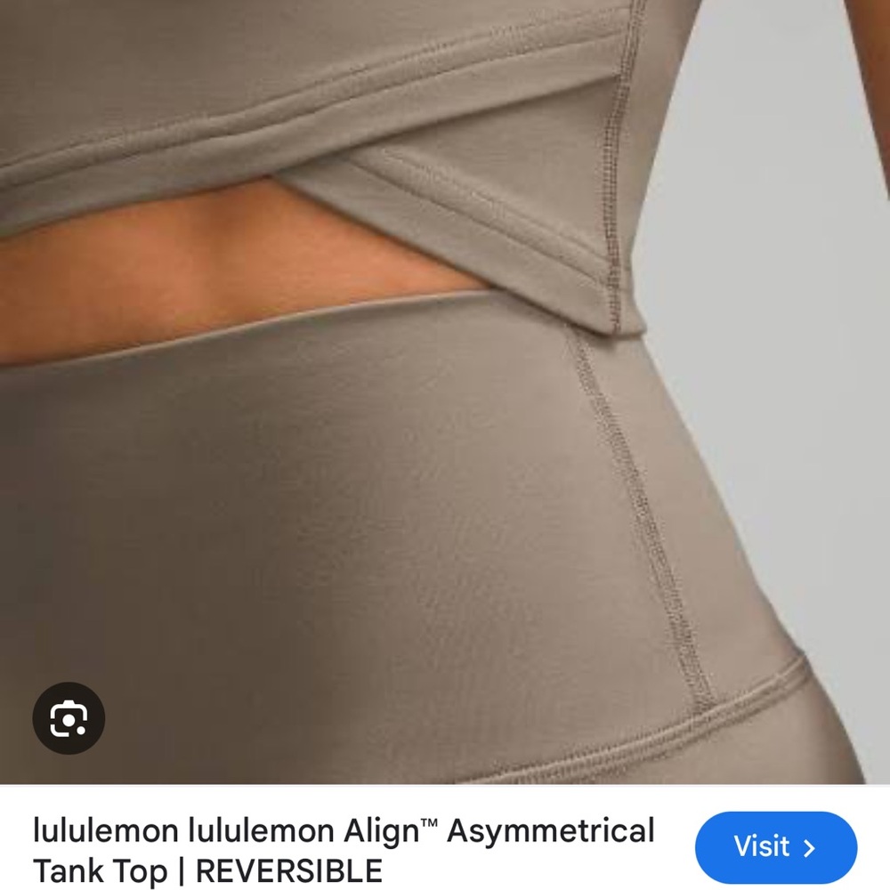 lululemon athletica One-Shoulder Crop Top in Olive - Picture 3 of 7